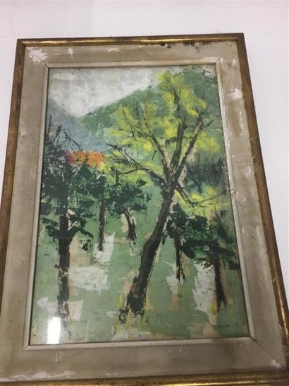 null ANGLADE
Paysage
Gouache su rpapier
signé et daté 59 en bas à droite
48 x 31