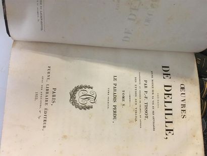 null TISSOT, P.-F.
OEuvres de Delille
Paris, Furne, 1933
10 volumes