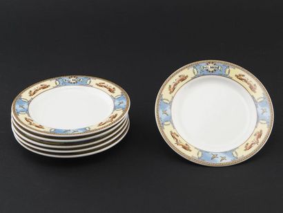 null Paul BOCUSE
Six petites assiettes en porcelaine blanche, aile soulignée de lièvres...