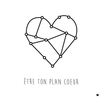 null CARA MIA, 
Etre ton plan coeur, 
Digigraphie sur papier 180g, encadré, 
50x...