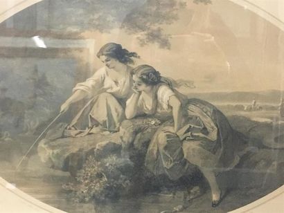 null Gravure en noir cadre epoque Napoléon III
56 x 73 cm