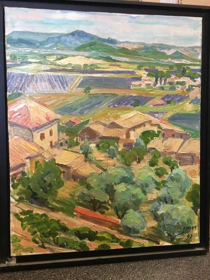 null L.J.Simon (1920-2000)
Peintre de St Etienne
Paysage de Provence
Huile sur toile
Signé...