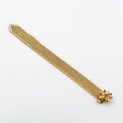 null Bracelet ruban ceinture en or jaune 18 K (750), avec longueur ajustable par...