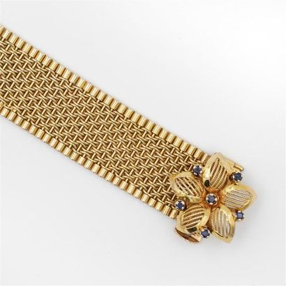 null Bracelet ruban ceinture en or jaune 18 K (750), avec longueur ajustable par...