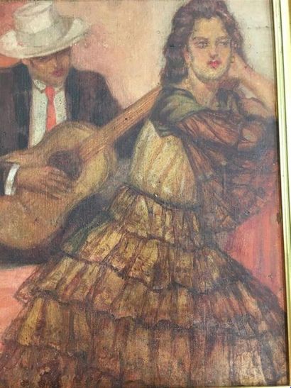 null La Carmélite danseuse de flamenco
Huile sur toile
35 x 26 cm