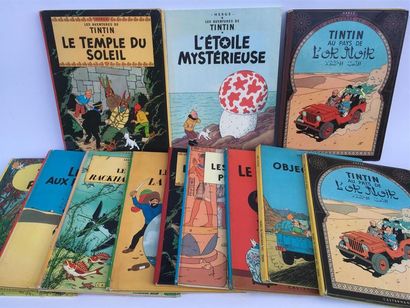 null Lot de 12 BD Tintin