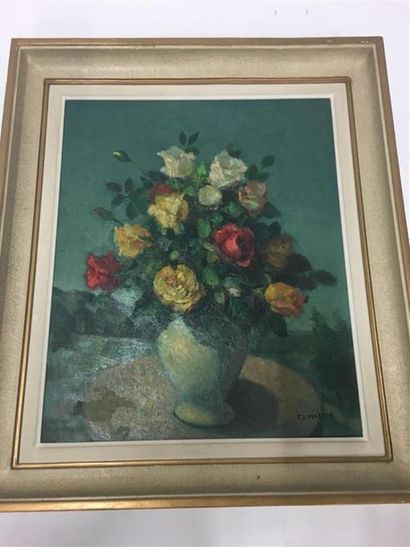 null FJ MARTIN le bouquet de roses
Huile sur isorel, sbd
36 x 44 cm