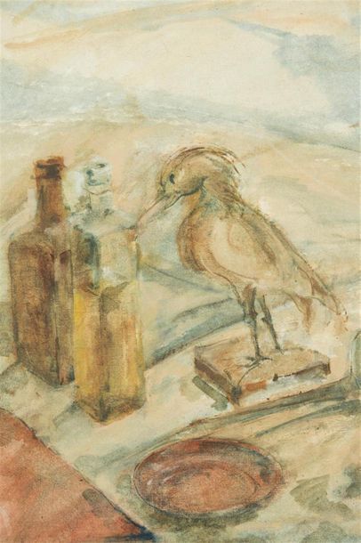 null Jean Pierre HELLE (1944 Genève-2015), nature morte à l'oiseau
Huile sur toile...