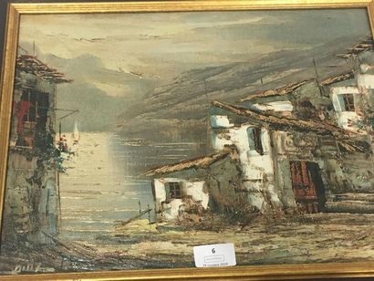 null DINZ vue de lac de montagne
huile sur toile signée en bas à gauche
28 x 36 ...