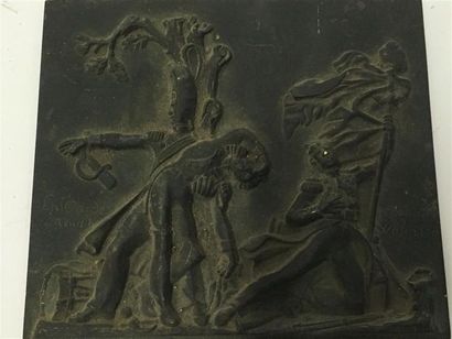 null Plaque rectangulaire en bronze 
Souvenir de la garde impériale à Watrerloo
15...