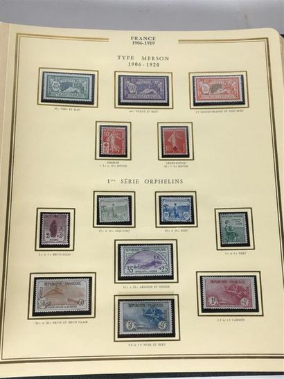 null Collection de France (suite). Ensemble des timbres-poste et séries émis depuis...