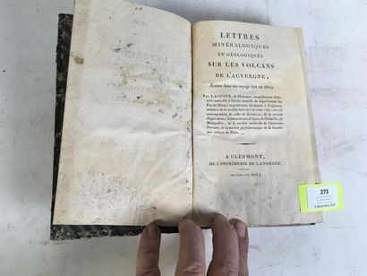 null Lacoste : « Lettres minéralogiques sur les volcans d'Auvergne », 1805, de la...