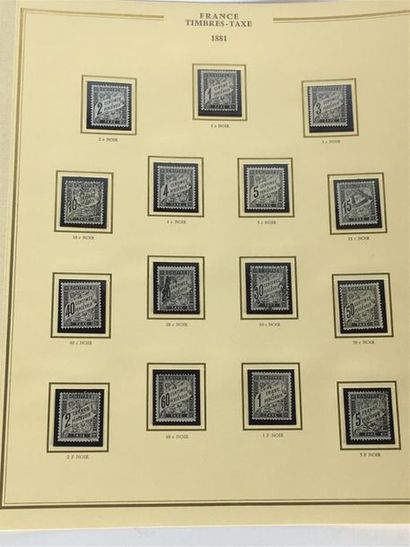 null Timbres-taxe - Ensemble de timbres des premières émissions dont n°1, 10c noir,...