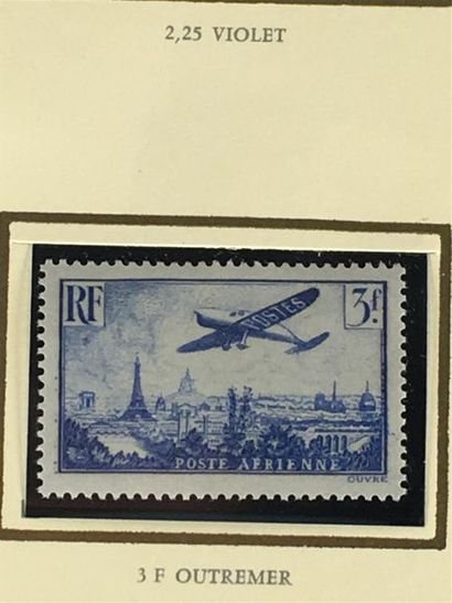 null Poste aérienne - Ensemble de timbres et séries émis à partir de 1927 dont n°3,...