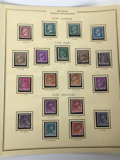 null Préoblitérés - Ensemble de timbres au type Sage surchargés sur 4 lignes (4 val.)...