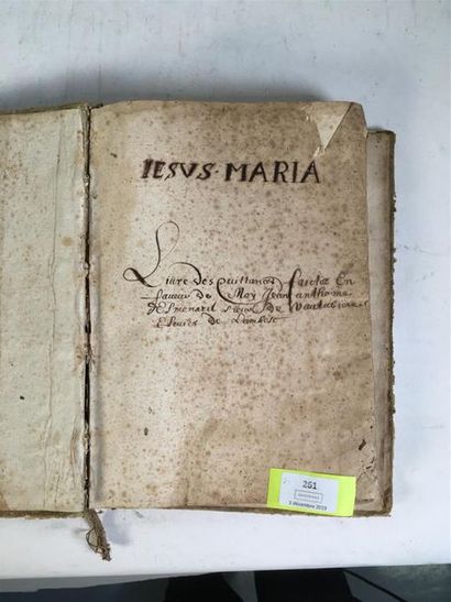 null Manuscrit : Livre de quittances. Circa 1650 (dates comprises entre 1650 et ...