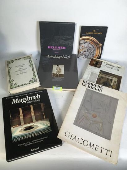 null Un ensemble de 7 livres principalement d'art, dont, Giacometti, Bellmer, Vacheron...