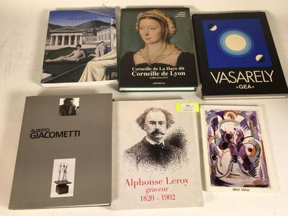 null Un ensemble de 6 livres d'art dont : Corneille de Lyon, Delvaux, Vasarely, Giacometti,...