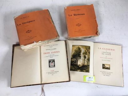 null Un lot de 4 ouvrages.
Garnier : « La closerie », 1932, Flaubert : « Trois contes »,...