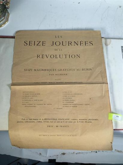 null « Les seize journées de la révolution ». Album de 16 gravures au burin par Helmann....