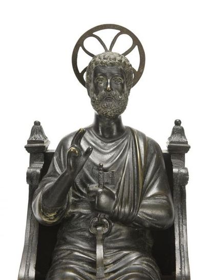 null Saint Pïerre sur son trône
Copie en miniature de la célébre statue du Vatican
Tirage...