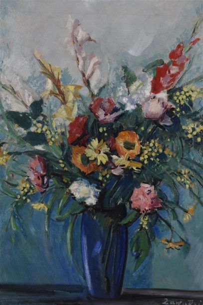 null Czeslaw ZAWADZINSKI (1878-1936)
Bouquet de fleurs 
Huile sur toile
Signée en...