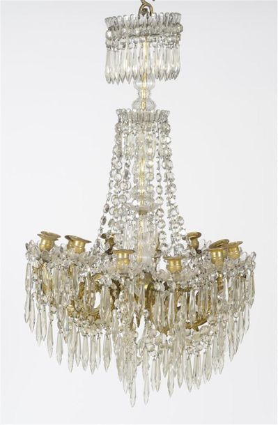 null Important lustre en cristal 
H : 80 cm