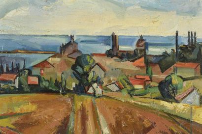 null Raoul J. LAMBERT (1914-1969)
Paysage
Huile sur toile
Signée en bas à droite
46...
