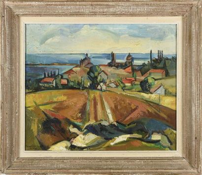 null Raoul J. LAMBERT (1914-1969)
Paysage
Huile sur toile
Signée en bas à droite
46...