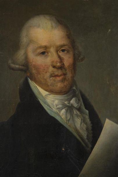 null SOTTA (école napolitaine du 18ème siècle)
Portrait d'homme 
huile sur toile
Signée...