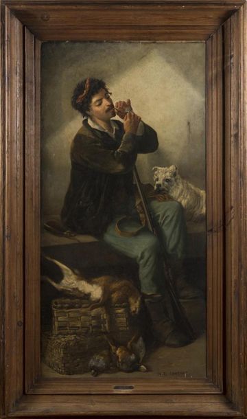 null Jules CONSTANT (1822-1895)
Le retour de chasse
Huile sur toile
Signée en bas...