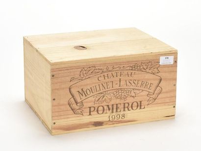 null 6 B CHÂTEAU MOULINET-LASSERRE (Caisse Bois d'origine) Pomerol 1998