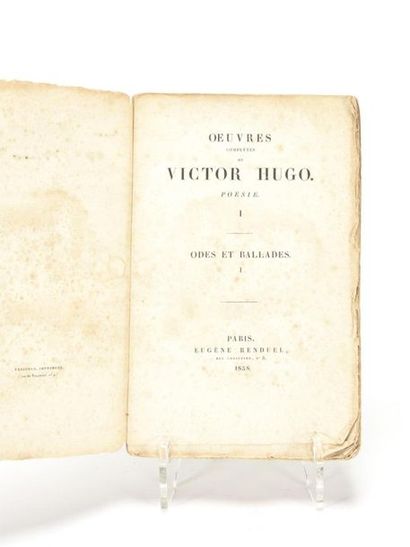 null (Autographe) HUGO (Victor) : odes et ballades. OEuvres complètes de Victor Hugo....
