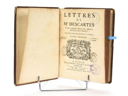 null DESCARTES (René) : Lettres de Mr. Descartes.().. Nouvelle édition, reveu et...