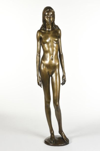 null Heinz SCHWARZ (1920-1994)
Jeune fille
Sculpture en bronze.
Signature Schwarz
Cachet...