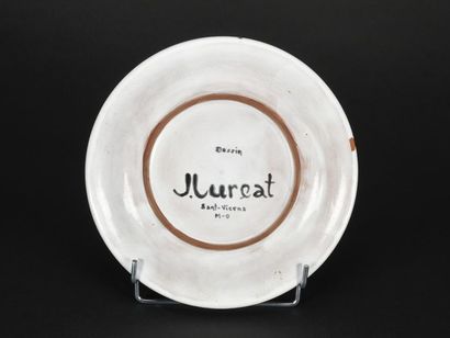 null Jean LURCAT (1894-1970)
Assiette à émaillage rouge sang de boeuf et blanc craquelé...