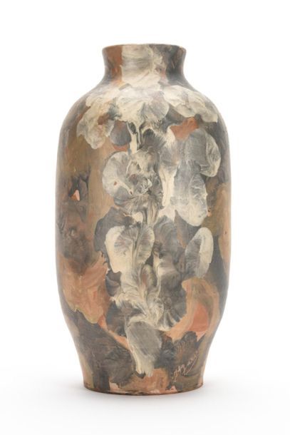 null Jules AGARD (1905-1986)
Pièce Unique
Vase de forme ovoïdale à col resserré en...
