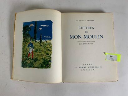 null DAUDET. Lettres de mon moulin. Illustré par Jean-Denis Macles. Paris. 1945....