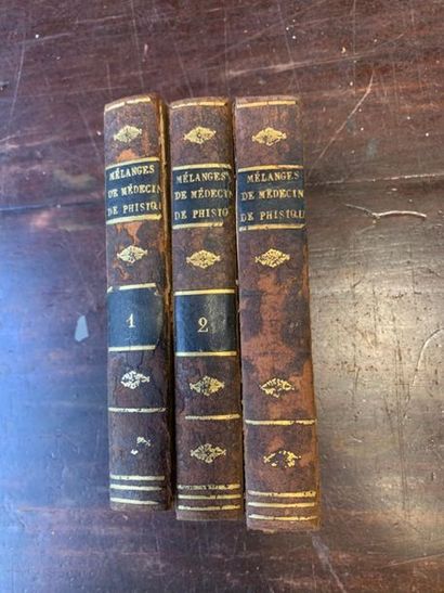 null Mélanges de médecine, de physique et d'histoire naturelle. 3 volumes (1781)....