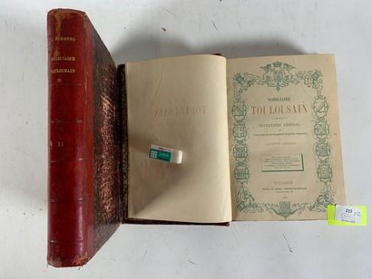 null Brémond. Nobiliaire toulousain. 2 volumes. Edition originale. 1863.