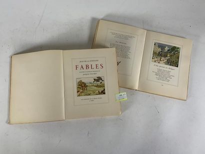 null LA FONTAINE. Les fables. Illustré par Jacques TOUCHET. 2 volumes. Exemplaire...