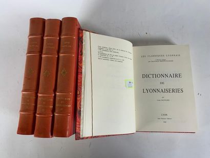 null Louis Maynard. Dictionnaire des lyonnaiseries. 4 volumes. Demi-reliures cuir....