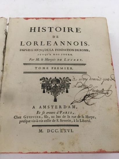 null LUCHET (Marquis de) : Histoire de l'Orleannois depuis l'an 703 de la fondation...