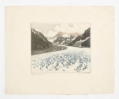 null [MONTAGNE] MEUNIER (Henri-Georges) (1873-1922) : Chamonix. La mer de glace....