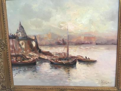 null RAJAS
Vue de Venise
Huile sur toile
Signée en bas à droite
45 x 55 cm