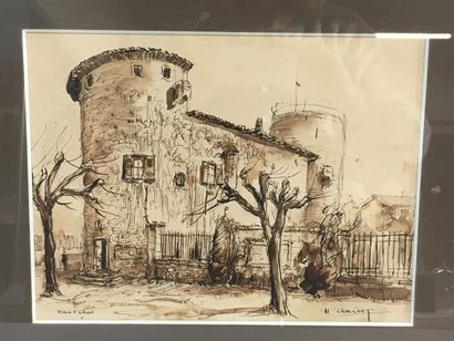 null Henri GRISOT (1919-2014)
Le chateau d'Anse
Encre et lavis sur papier
Signé en...