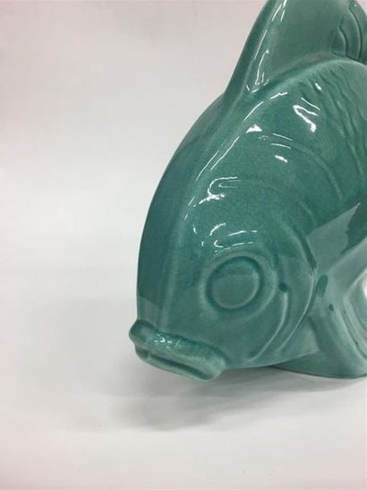 null Poisson en faience bleu
H; 30 L40 cm