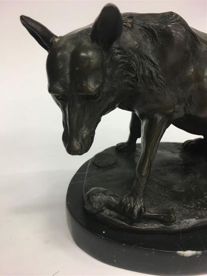 null Loup 
Epreuve en bronze
H : 20 -L: 24, 5 cm
