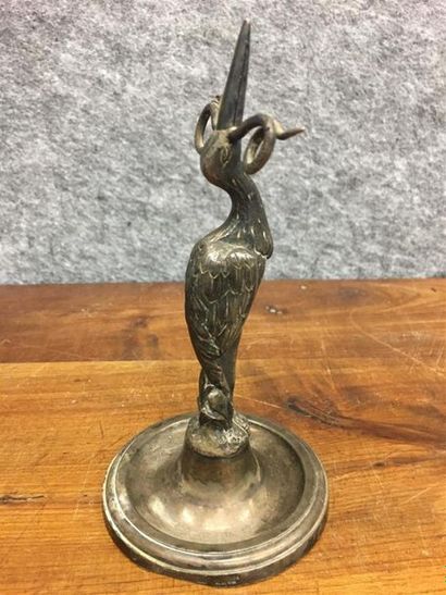 null Cigogne en bronze argenté
H : 15 cm
