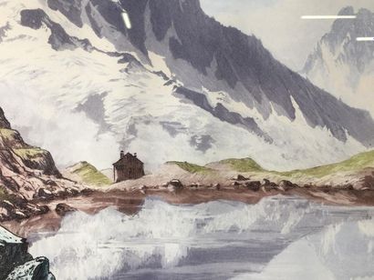 null Joanny DREVET (1889-1969)
Le lac blanc, les drus
Aquatinte signée en bas à droite,...